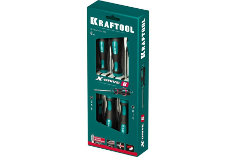 Купить Набор отверток X-Drive  KRAFTOOL 250081-H6  Cr-Mo-V сталь  6шт  250081-H6 фото №5