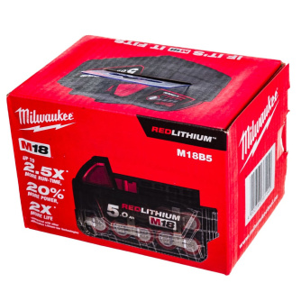 Купить Аккумуляторная батарея Milwaukee M18 B5  5Ач Li-Ion   4932430483 фото №4